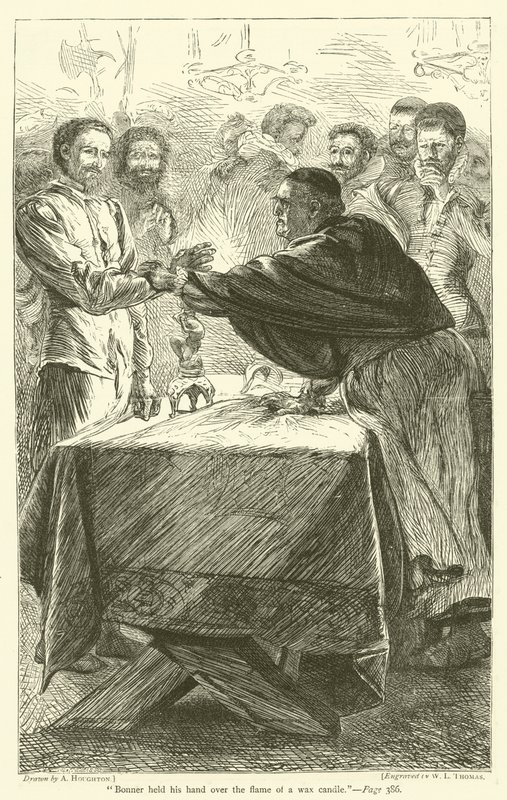 Bonner egy viaszgyertya lángja fölé tartotta a kezét alkotó: Arthur Boyd Houghton