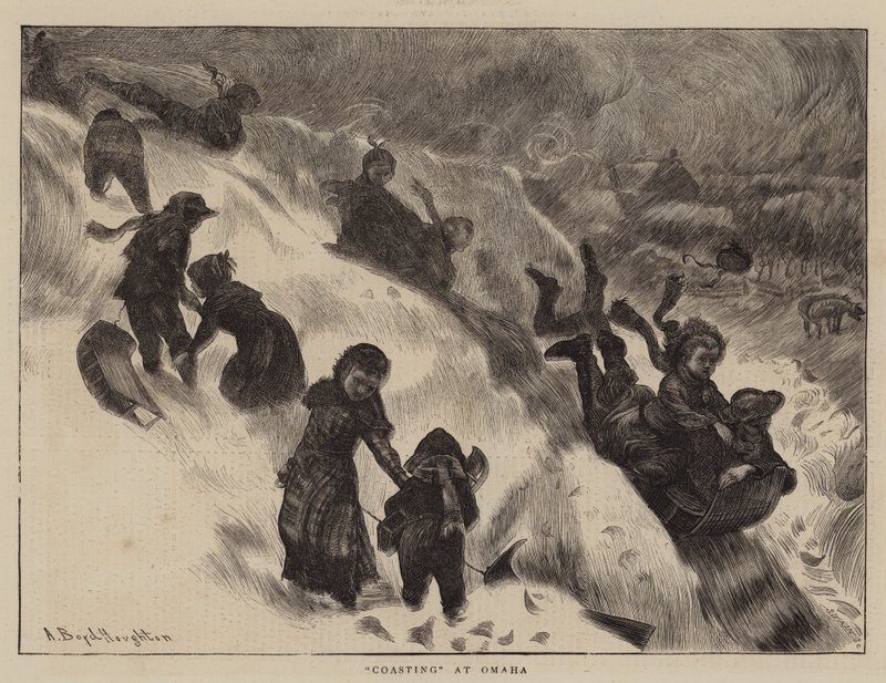 Tengerparton Omahában alkotó: Arthur Boyd Houghton