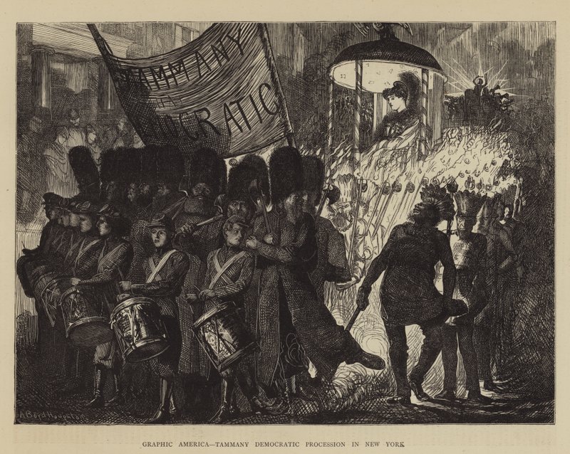 Graphic America, Tammany Democratic Procession New Yorkban alkotó: Arthur Boyd Houghton