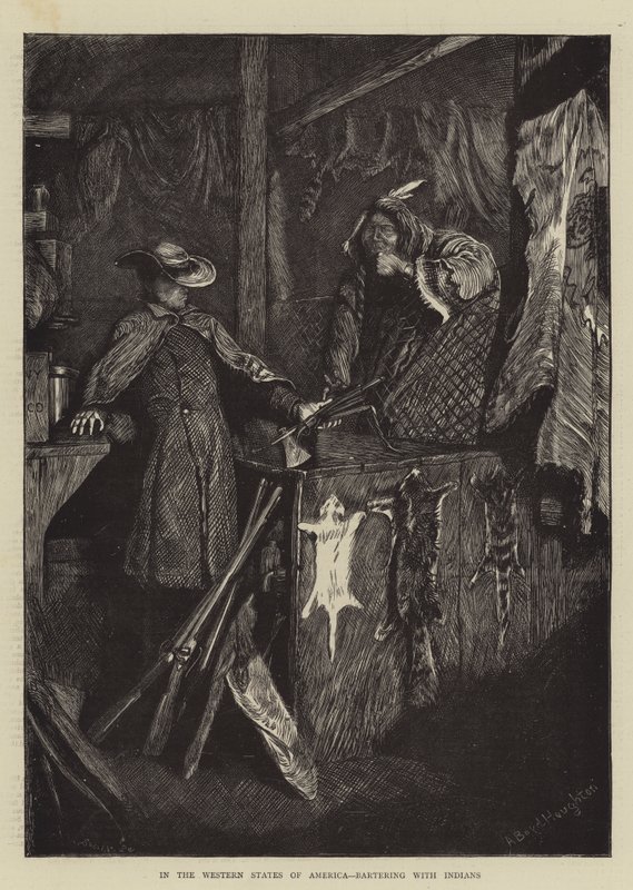Amerika nyugati államaiban indiánokkal folytatott cserekereskedelem alkotó: Arthur Boyd Houghton