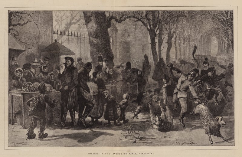 Reggel az Avenue de Paris-on, Versailles-ban alkotó: Arthur Boyd Houghton