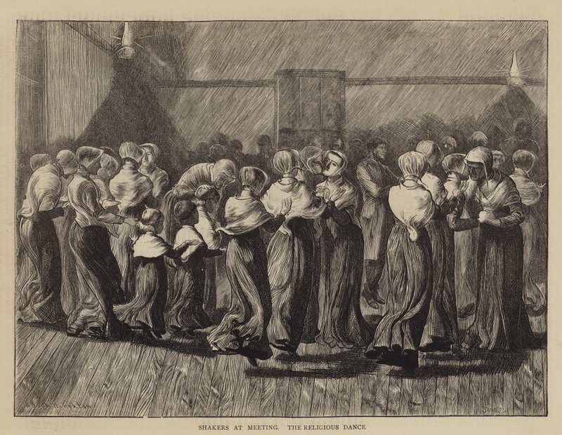 Shakers at Meeting, the Religious Dance alkotó: Arthur Boyd Houghton