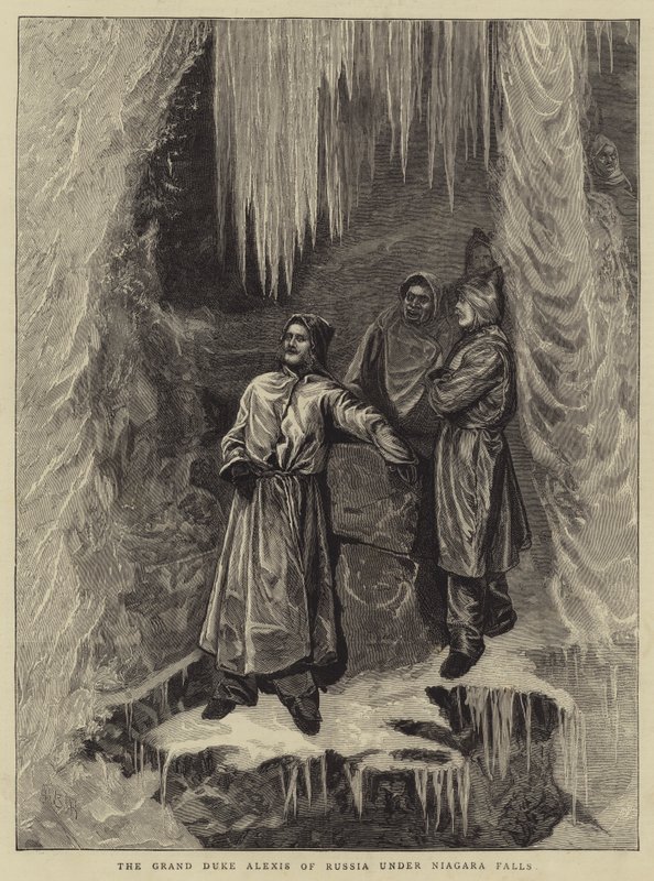 Alekszisz orosz nagyherceg a Niagara-vízesés alatt alkotó: Arthur Boyd Houghton