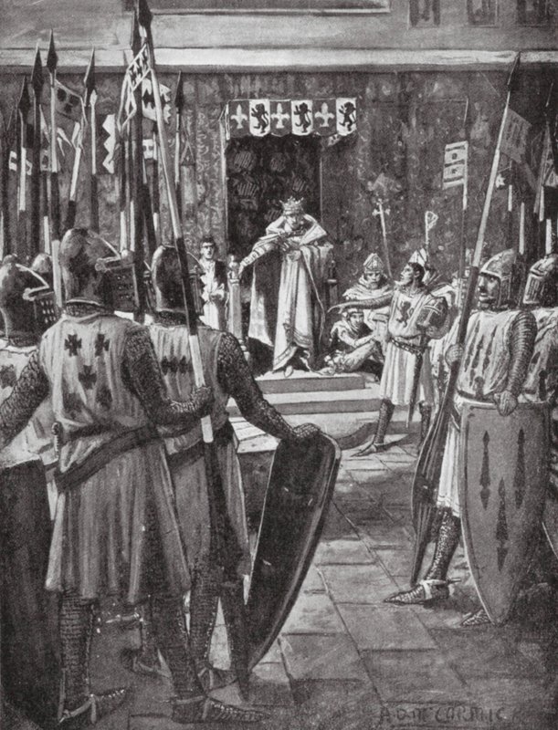 III. Henrik és a bárók (litográfia) alkotó: Arthur David (after) McCormick