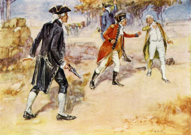 Párbaj Warren Hastings és Philip Francis között alkotó: Arthur David McCormick