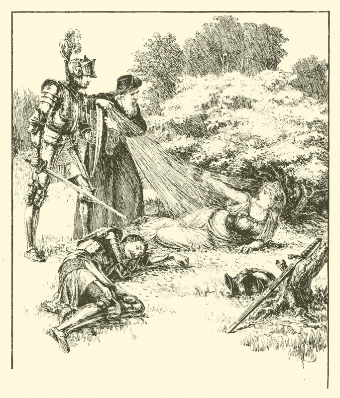 Sir Guyon, The Bower Of Bliss (metszet) alkotó: Arthur George Walker
