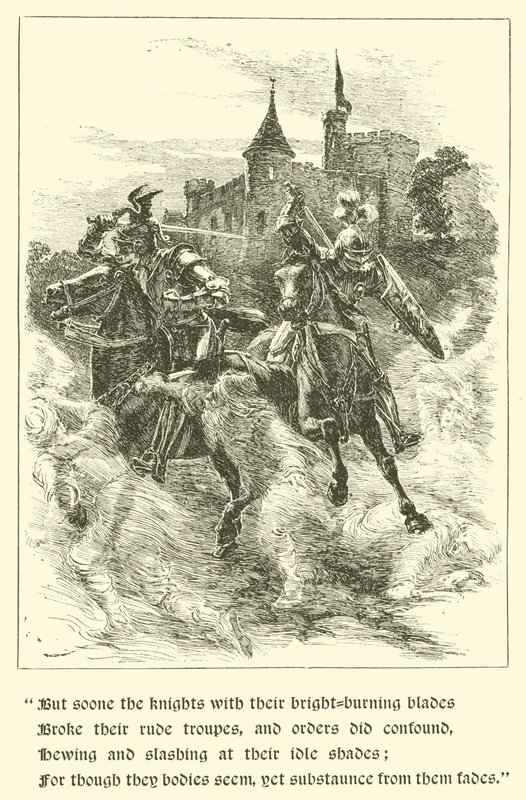 Sir Guyon, A mértékletesség háza (metszet) alkotó: Arthur George Walker