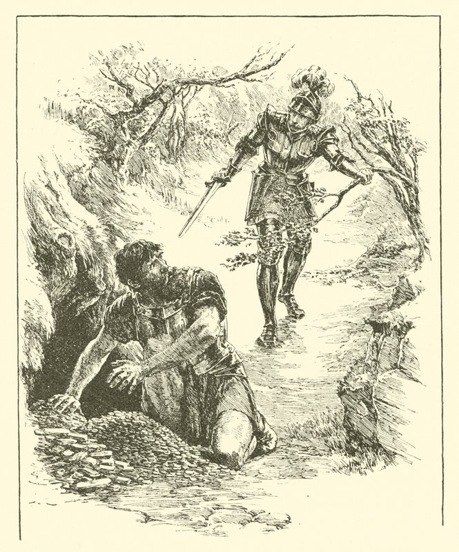 Sir Guyon, A Plútó birodalma (metszet) alkotó: Arthur George Walker