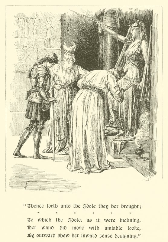 Sir Artegall, Radigund és Britomart kalandjai (metszet) alkotó: Arthur George Walker