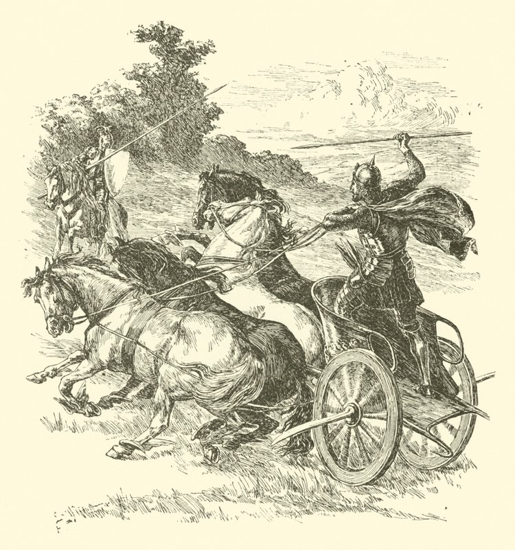 Sir Artegall kalandjai, A szultán lovai (metszet) alkotó: Arthur George Walker
