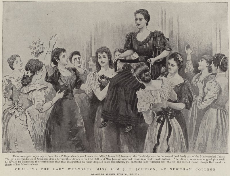 Lady Wrangler, Miss A M J E Johnson elnöklet a Cambridge-i Newnham College-ban alkotó: Arthur Hopkins