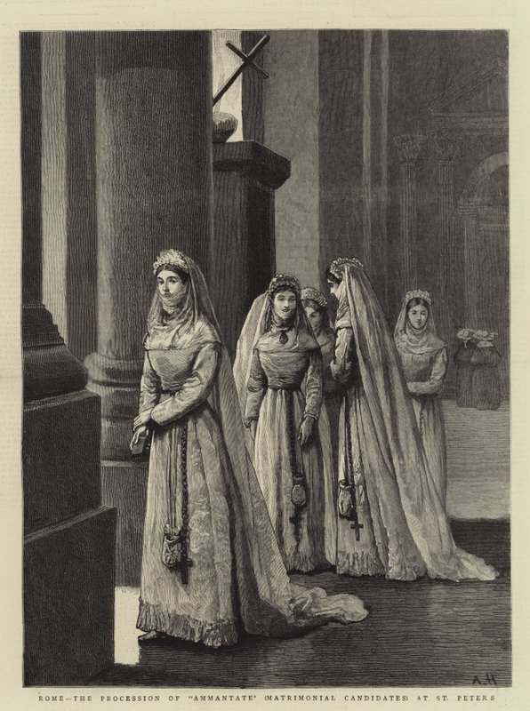 Róma, Ammantate körmenete (házassági jelöltek) a Szent Péter-templomban alkotó: Arthur Hopkins