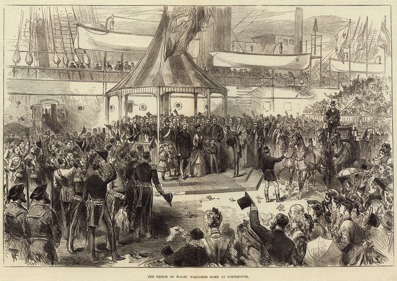A walesi herceg hazaérkezett Portsmouthban alkotó: Arthur Hopkins