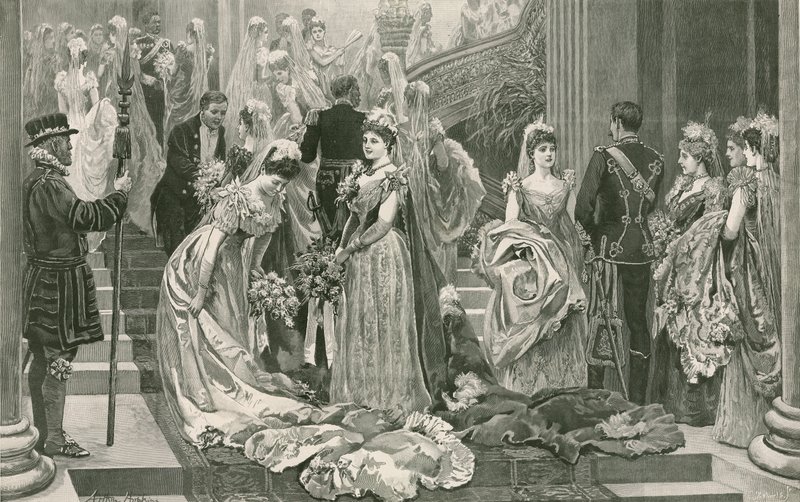 A szezon első szalonja a Buckingham-palota nagy lépcsőjének lábánál alkotó: Arthur Hopkins