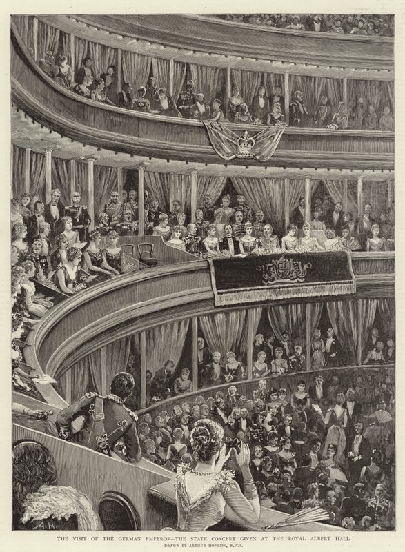 A német császár látogatása, az Állami Hangverseny a Royal Albert Hallban alkotó: Arthur Hopkins