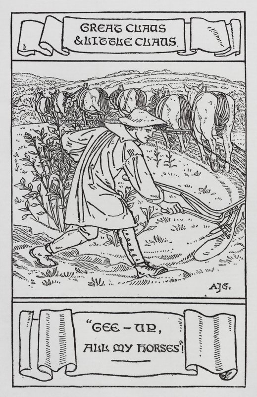 Hans Christian Andersen: Nagy Claus és Kis Claus (litho) alkotó: Arthur Joseph Gaskin