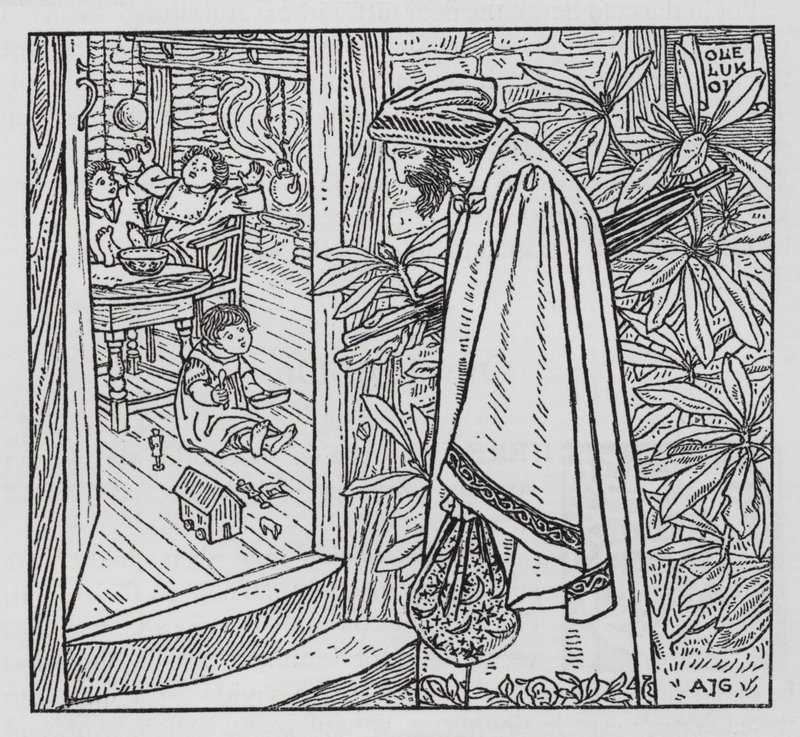 Hans Christian Andersen: Ole Luk-Oie (litho) alkotó: Arthur Joseph Gaskin