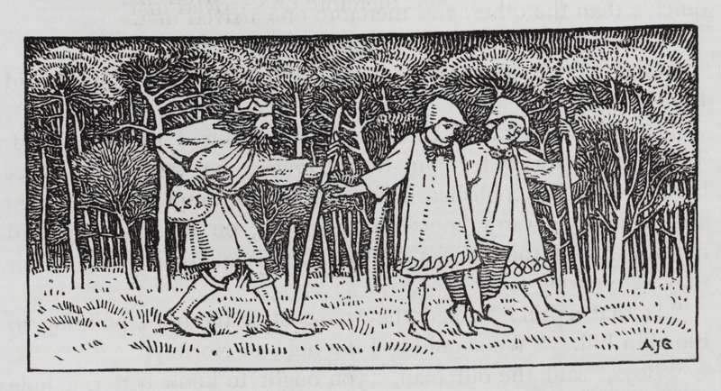 Hans Christian Andersen: The Elfin Hill (litho) alkotó: Arthur Joseph Gaskin