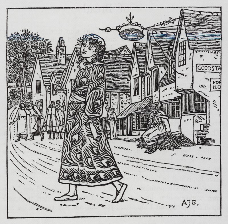 Hans Christian Andersen: A lány, aki a cipón taposta (litho) alkotó: Arthur Joseph Gaskin