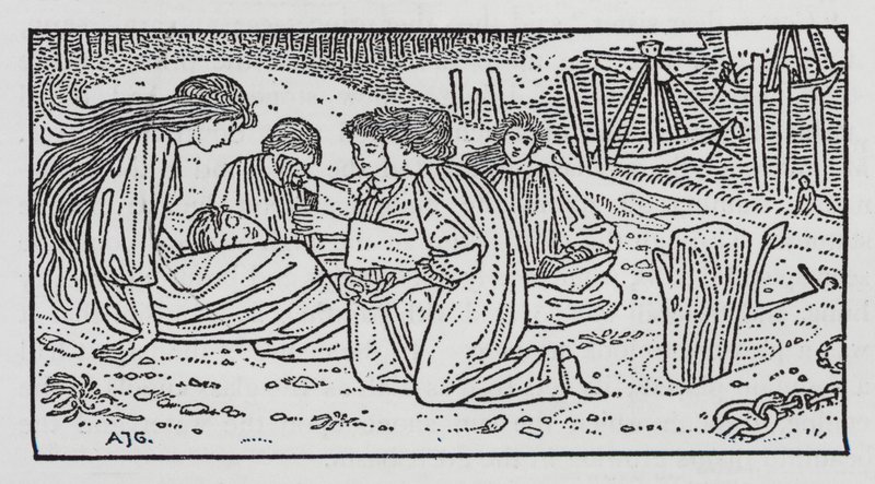Hans Christian Andersen: A kis hableány (litho) alkotó: Arthur Joseph Gaskin