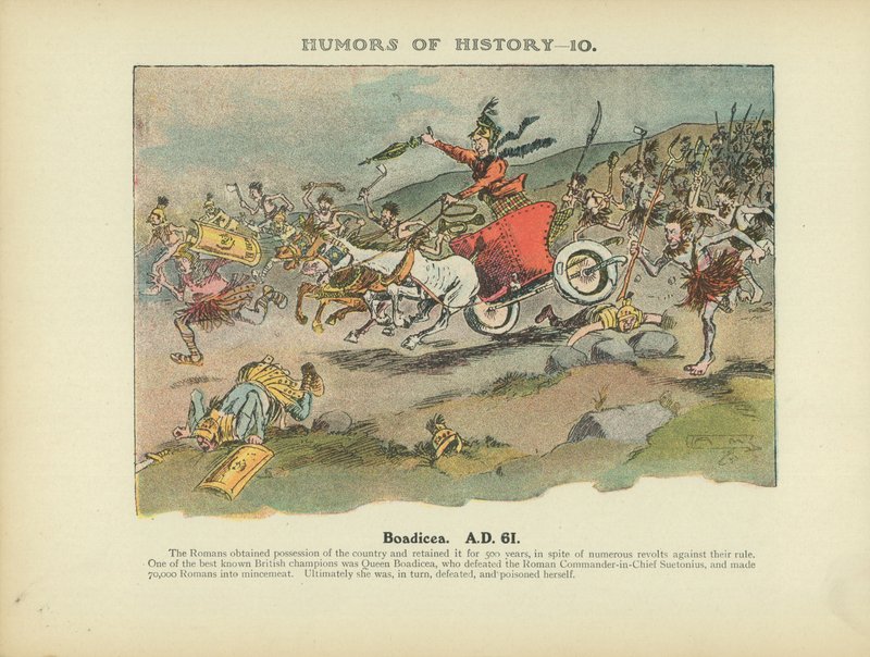 Boadicea. Kr. u. 61 (színes litográfia) alkotó: Arthur Moreland