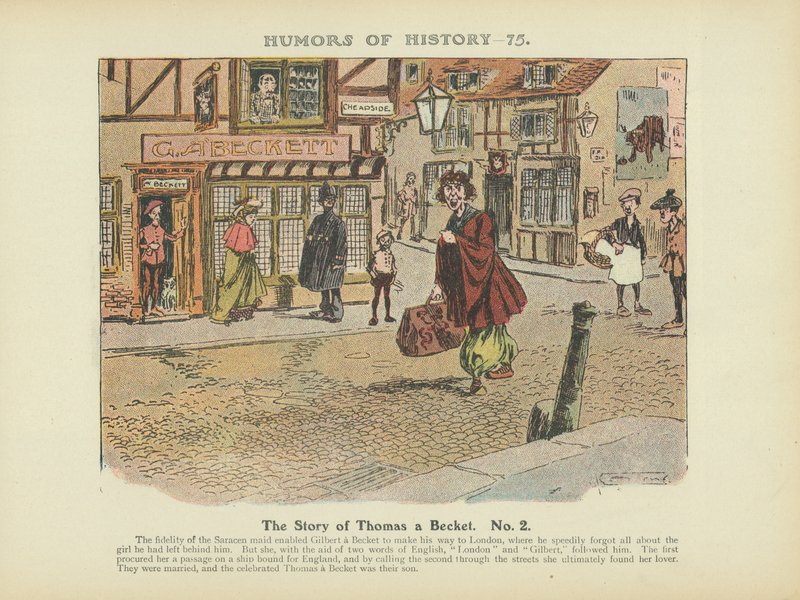 Thomas a Becket története. No. 2 (színes litográfia) alkotó: Arthur Moreland