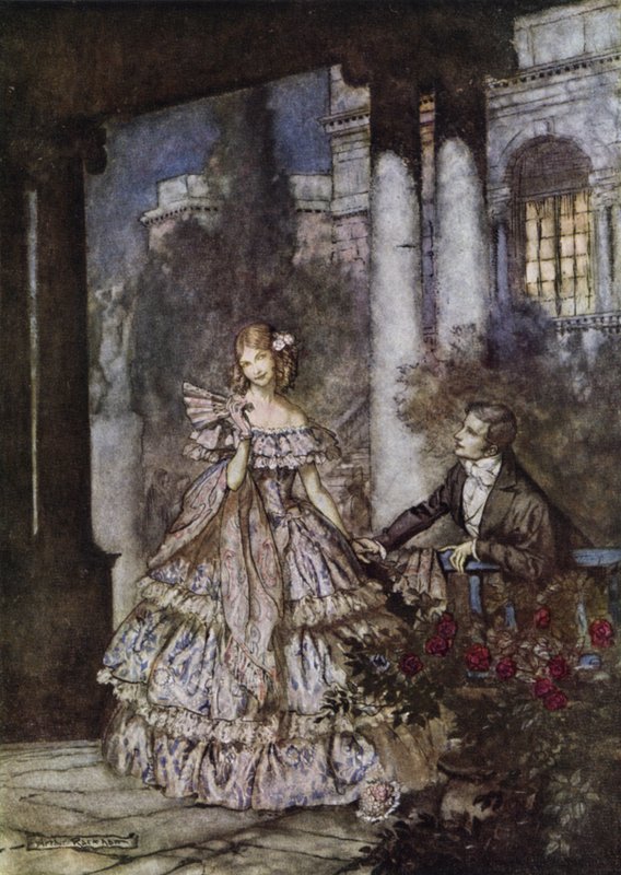 A Colgate Cashmere Bouquet szappanjának reklámja, a New York-i Art Directors Club díjazottja az 1924-es reklámművészeti kiállításukon alkotó: Arthur Rackham