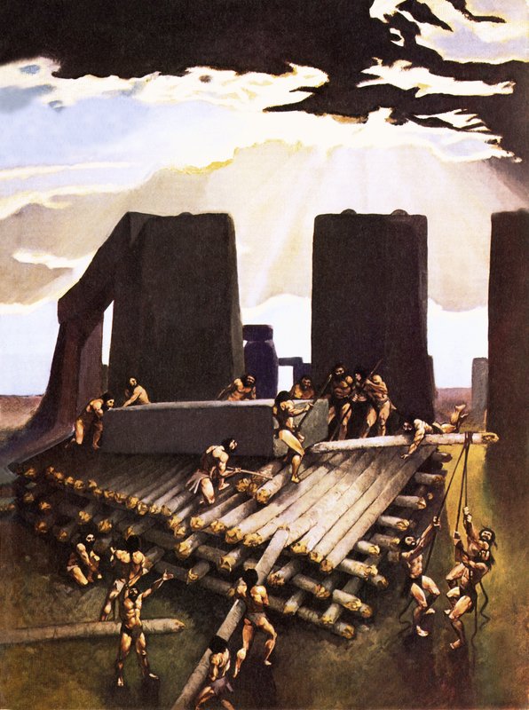 A Stonehenge építése, egy 1978-ban elképzelt képzeletbeli alkotó: Arthur Ranson
