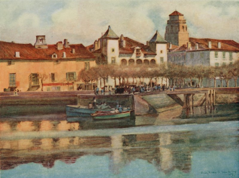 Baszkföld: Lohobiague, St Jean de Luz (színes litó) alkotó: Arthur Romilly Fedden