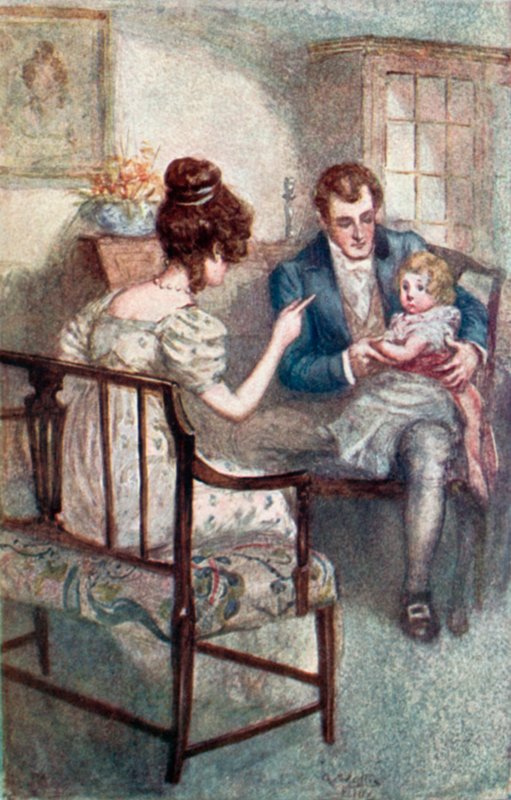 Illusztráció Emma számára, Jane Austen alkotó: Arthur Wallis Mills