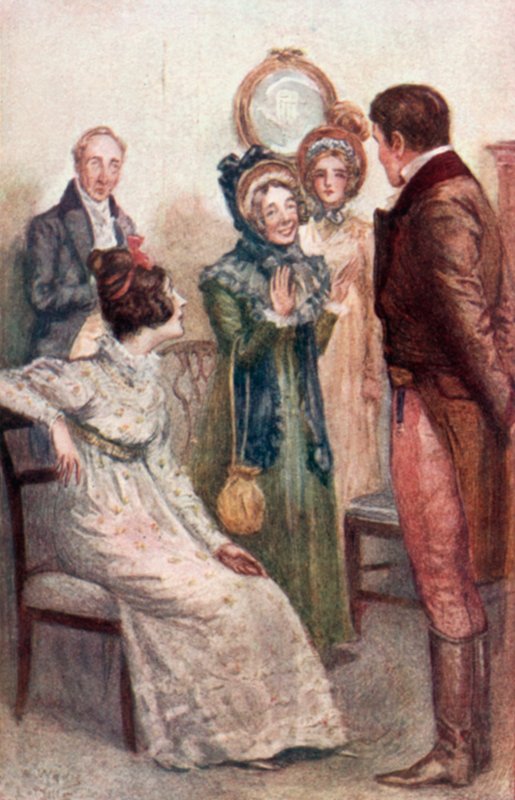 Illusztráció Emma számára, Jane Austen alkotó: Arthur Wallis Mills