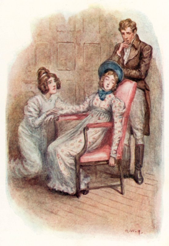 Illusztráció Emma számára, Jane Austen alkotó: Arthur Wallis Mills
