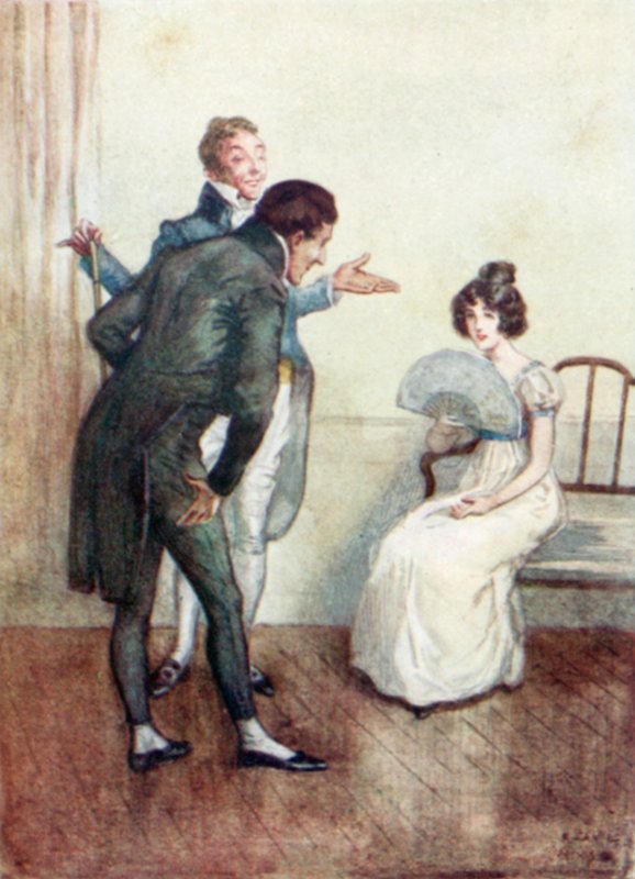 Illusztráció a Northanger Abbey számára, Jane Austen alkotó: Arthur Wallis Mills
