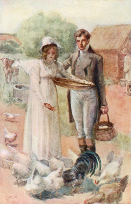 Illusztráció a Northanger Abbey számára, Jane Austen alkotó: Arthur Wallis Mills
