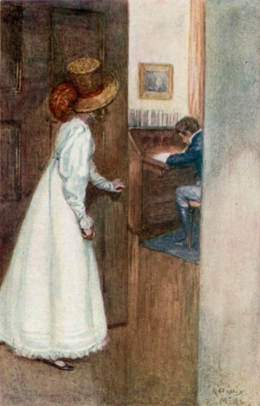 Illusztráció a Northanger Abbey számára, Jane Austen alkotó: Arthur Wallis Mills