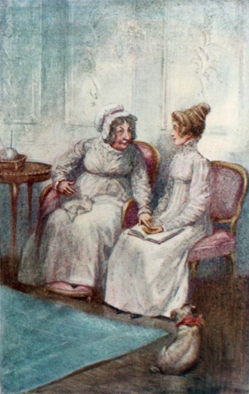 Illusztráció a Northanger Abbey számára, Jane Austen alkotó: Arthur Wallis Mills
