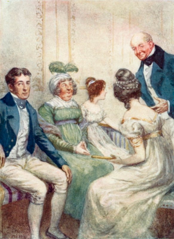 Illusztráció a meggyőzéshez, Jane Austen alkotó: Arthur Wallis Mills