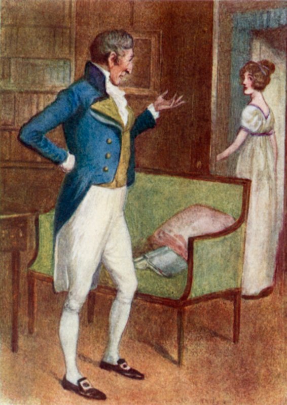 Illusztráció a Büszkeség és balítélethez, Jane Austen alkotó: Arthur Wallis Mills