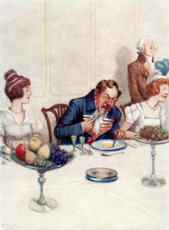Illusztráció a Büszkeség és balítélethez, Jane Austen alkotó: Arthur Wallis Mills