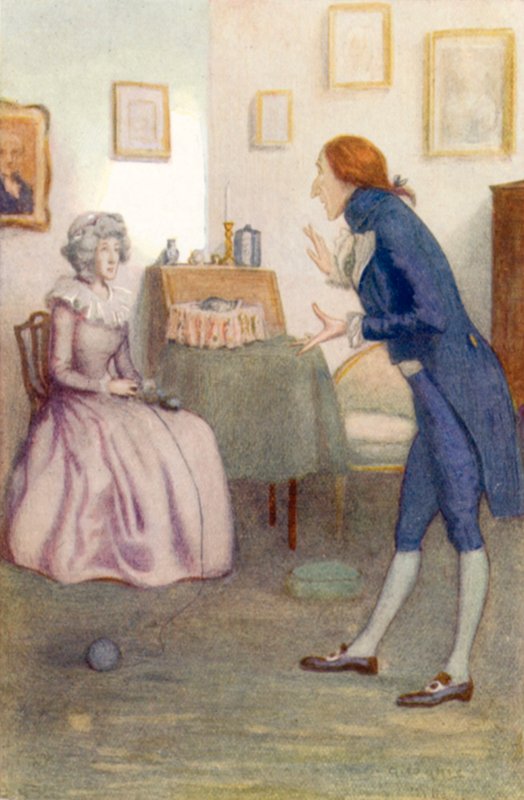 Illusztráció a Büszkeség és balítélethez, Jane Austen alkotó: Arthur Wallis Mills