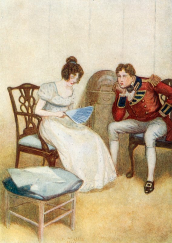 Illusztráció a Büszkeség és balítélethez, Jane Austen alkotó: Arthur Wallis Mills