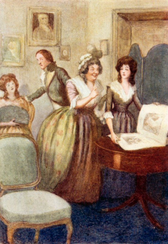 Illusztráció a Büszkeség és balítélethez, Jane Austen alkotó: Arthur Wallis Mills