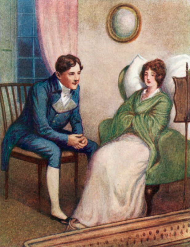 Illusztráció a Büszkeség és balítélethez, Jane Austen alkotó: Arthur Wallis Mills