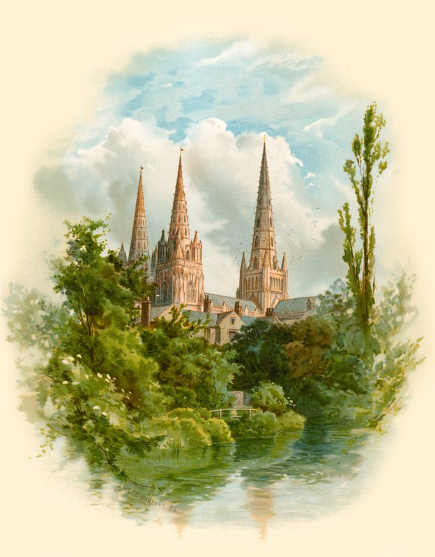 Lichfield katedrális, délnyugat alkotó: Arthur Wilde Parsons