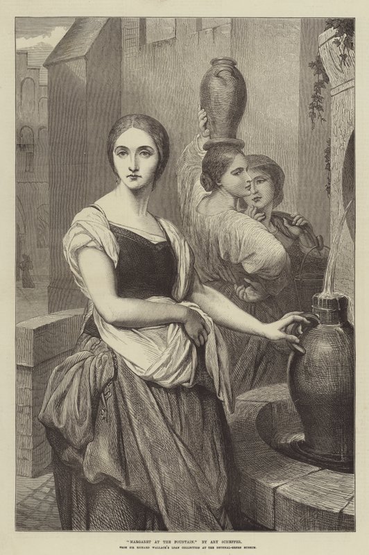 Margaret a szökőkútnál alkotó: Ary Scheffer