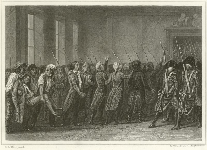 A girondisták halálra vonultak alkotó: Ary Scheffer