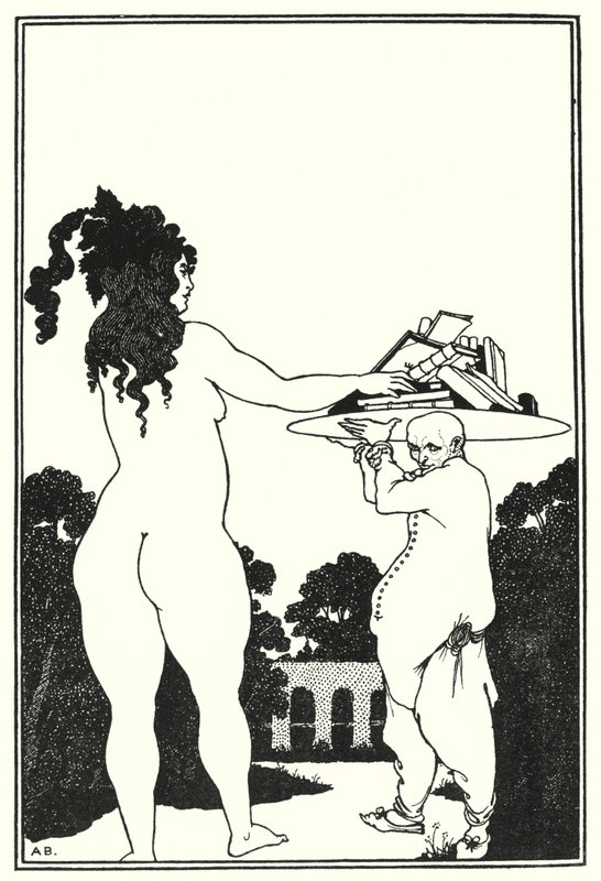 Aubrey Beardsley könyvtányérja (metszet) alkotó: Aubrey (after) Beardsley