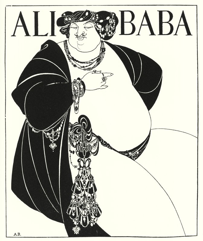 "The Forty Thieves" borítóterve (metszet) alkotó: Aubrey (after) Beardsley
