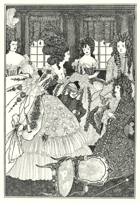A Beaux-i és Belles-i csata (metszet) alkotó: Aubrey (after) Beardsley