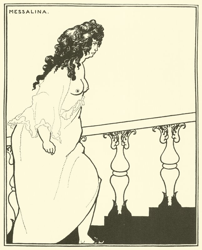 Messalina visszatér a fürdőből alkotó: Aubrey Beardsley